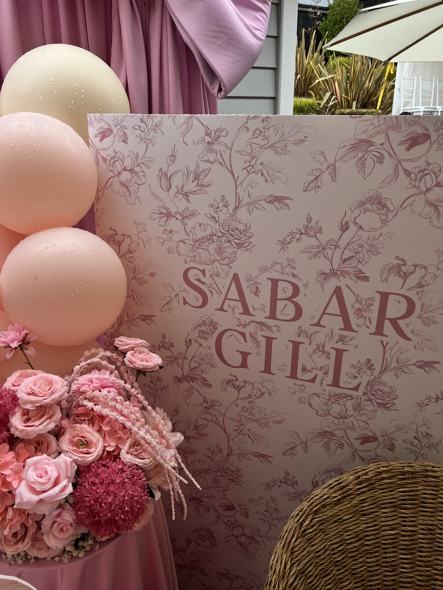 Floral welcome backdrop